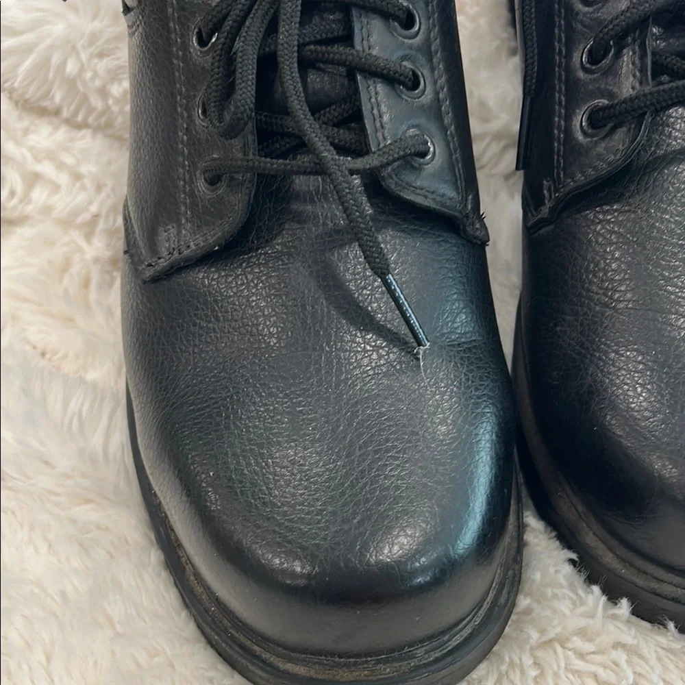 Skechers Men's Black Leather Oxfords